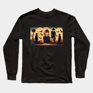 A Couple of Skeletons Sitting on a Bench Long Sleeve T-Shirt